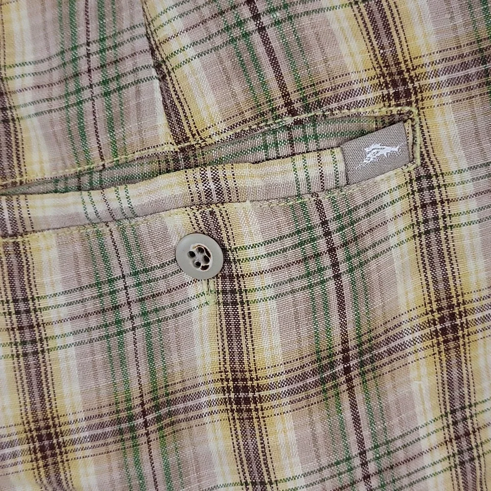 Tommy Bahama Linen Plaid Shorts Size 34